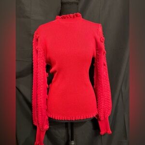 Almost Famous Vibrant Red Knit Top
